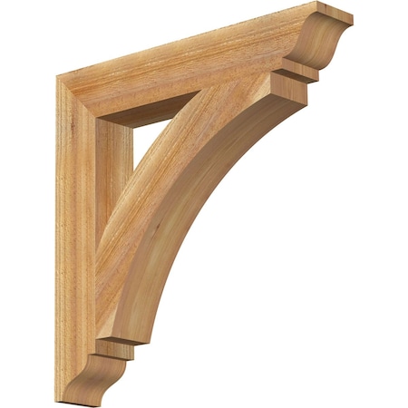 Ekena Millwork Thorton Traditional Rough Sawn Bracket, Western Red Cedar, 4"W x 24"D x 24"H BKT04X24X24THR01RWR